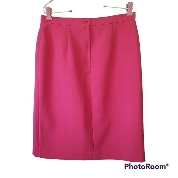 Vintage D'Allaird's Pleated Pink Midi Skirt - Picture 5 of 9